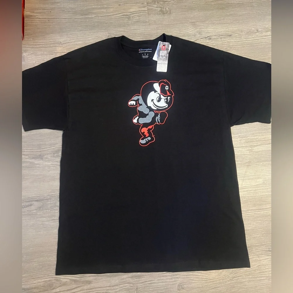 NWT Champion Men’s Ohio State Buckeyes Brutus Black T-Shirt - Picture 1 of 7